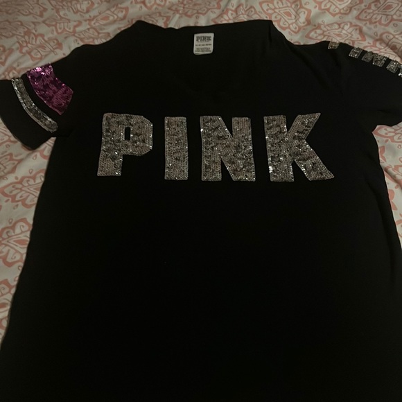 PINK Victoria's Secret Tops - VS PINK BLING oversized tee size XS